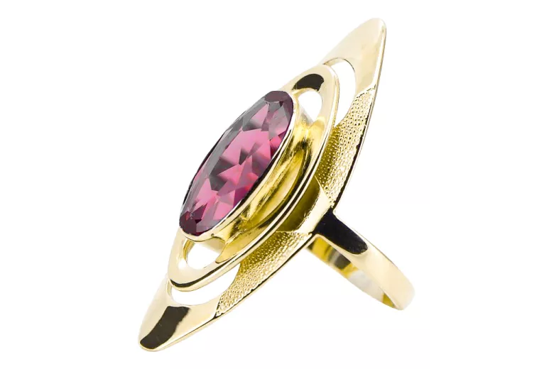 Ruby 14K Yellow gold Ring Vintage craft vrc189y